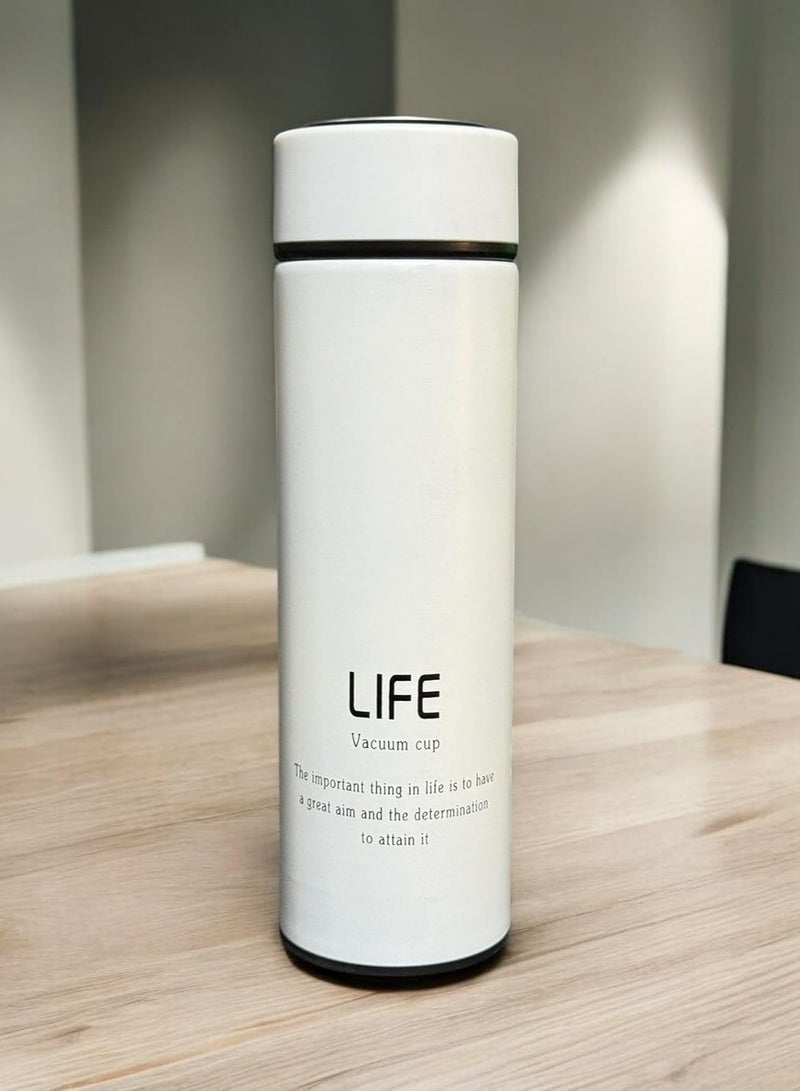 QSHOP Stainless Steel Vacuum Flask 500ml Leak Proof Coffee Tea Sports Bottle Travel Mug Keep Drinks Hot or Cold - Image 1