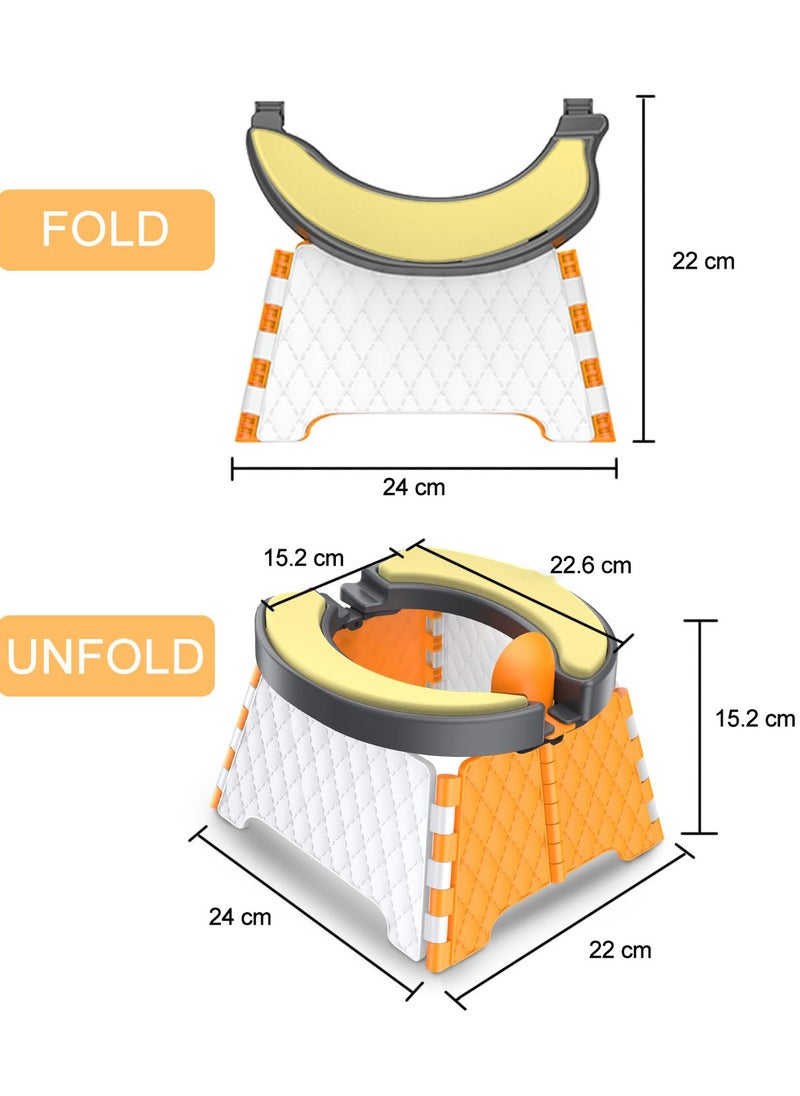 Generic - Foldable Potty, Portable Potty Seat For Toddler in Travel, Kids Training Toilet Seat, Easy to Use, Apply to Seat Emergency Toilet for Car, Camping, Outdoor, Indoor - Image 1