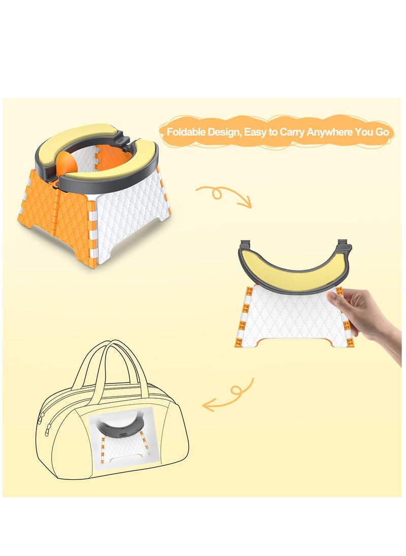 Generic - Foldable Potty, Portable Potty Seat For Toddler in Travel, Kids Training Toilet Seat, Easy to Use, Apply to Seat Emergency Toilet for Car, Camping, Outdoor, Indoor - Image 1