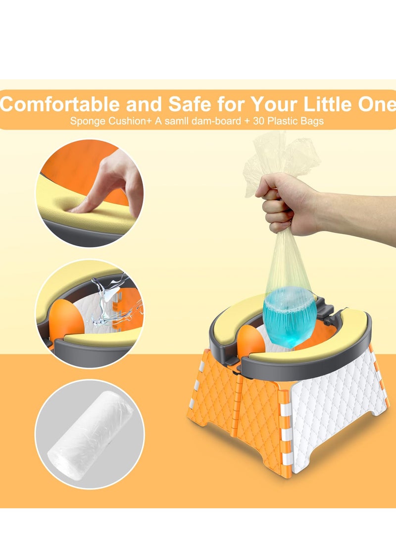 Generic - Foldable Potty, Portable Potty Seat For Toddler in Travel, Kids Training Toilet Seat, Easy to Use, Apply to Seat Emergency Toilet for Car, Camping, Outdoor, Indoor - Image 1