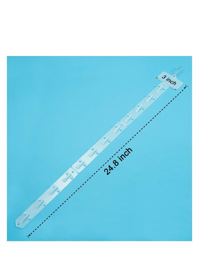 12 Pieces Station Hanging Merchandise Strips with Hooks, Merchandise Display Clip on Strip with Label Header for Retail Store Display - Image 5