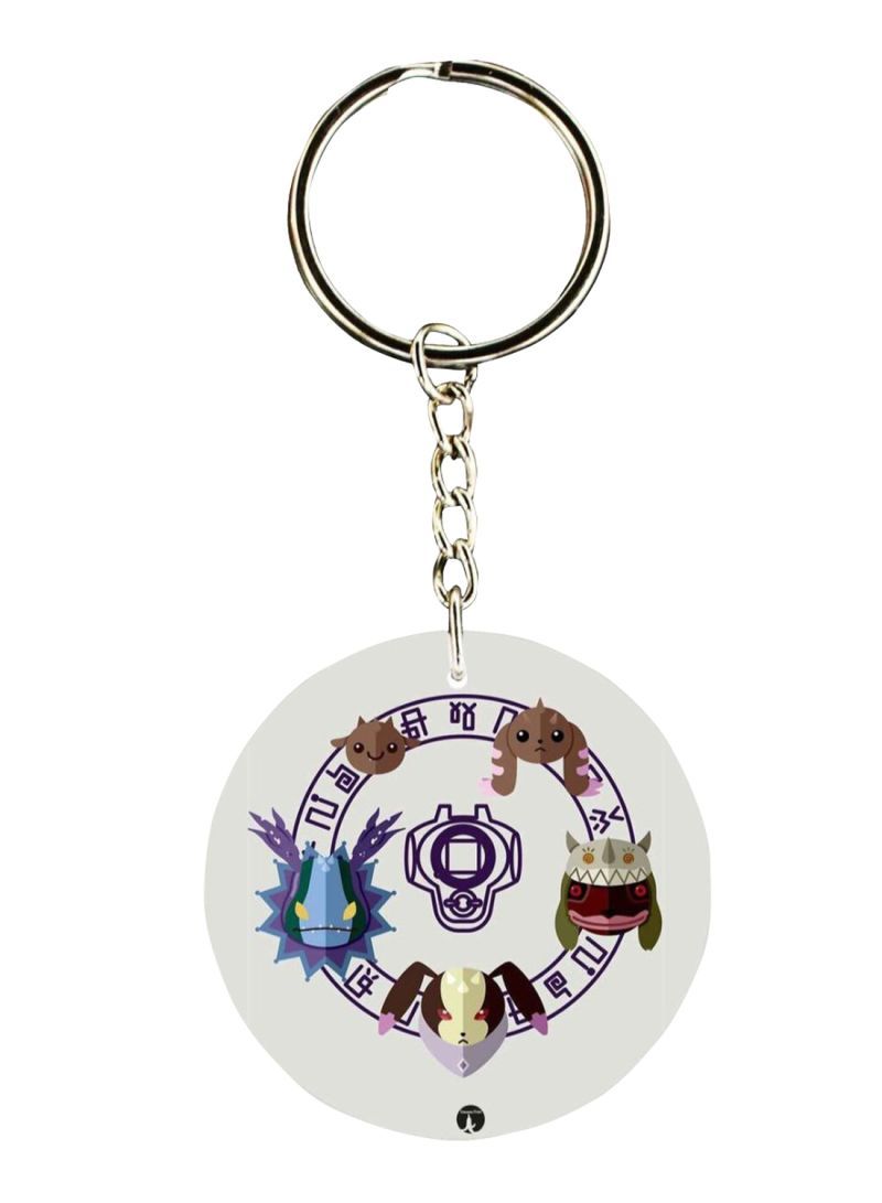 RKN Double Sided Digimon Printed Keychain