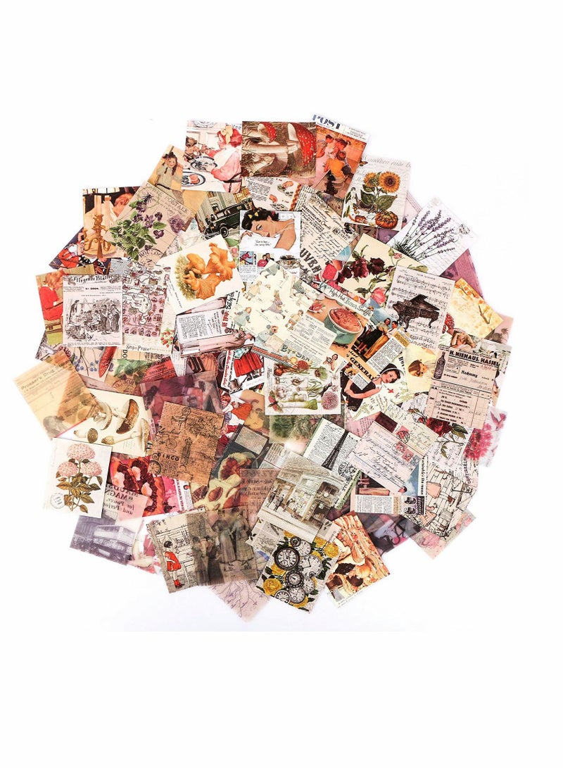 SYOSI 400Pcs Junk Journal Vintage DIY Material Paper Journaling Supplies Scrapbooking Paper Retro Decorative Antique Art Craft Diary Journal Embellishment Supplies - Image 1