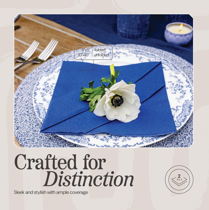 NAPEREE Disposable Cocktail Napkins Cream Paper  [200 Pack] 10"" x 10"" 2-Ply Quilted Colored Cream Beverage Napkins For Bar  Cafe  Wedding Or Party - Image 3