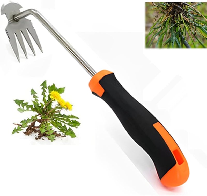 Carrie Rowe Weed Puller Tool, 2023 New Durable Garden Weed Pulling Tool, Portable Garden Weeder Tool for Vegetable Gardening Backyard Farm Planting & Weeding (Rubber Handle) - Image 1