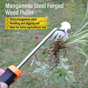 Carrie Rowe Weed Puller Tool, 2023 New Durable Garden Weed Pulling Tool, Portable Garden Weeder Tool for Vegetable Gardening Backyard Farm Planting & Weeding (Rubber Handle) - Image 3