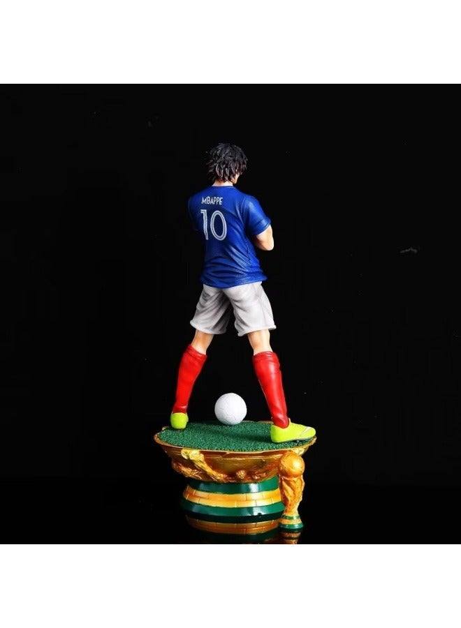 general One Piece Ace cos football star character model desktop decoration model toy birthday party collection decoration gift for family and friends 35cm  - Image 3