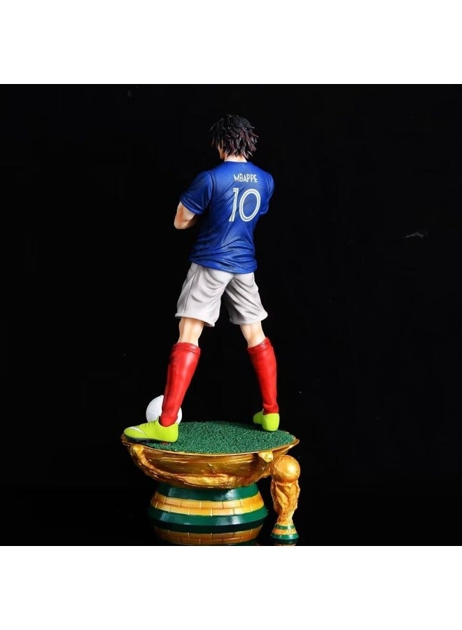 general One Piece Ace cos football star character model desktop decoration model toy birthday party collection decoration gift for family and friends 35cm  - Image 4
