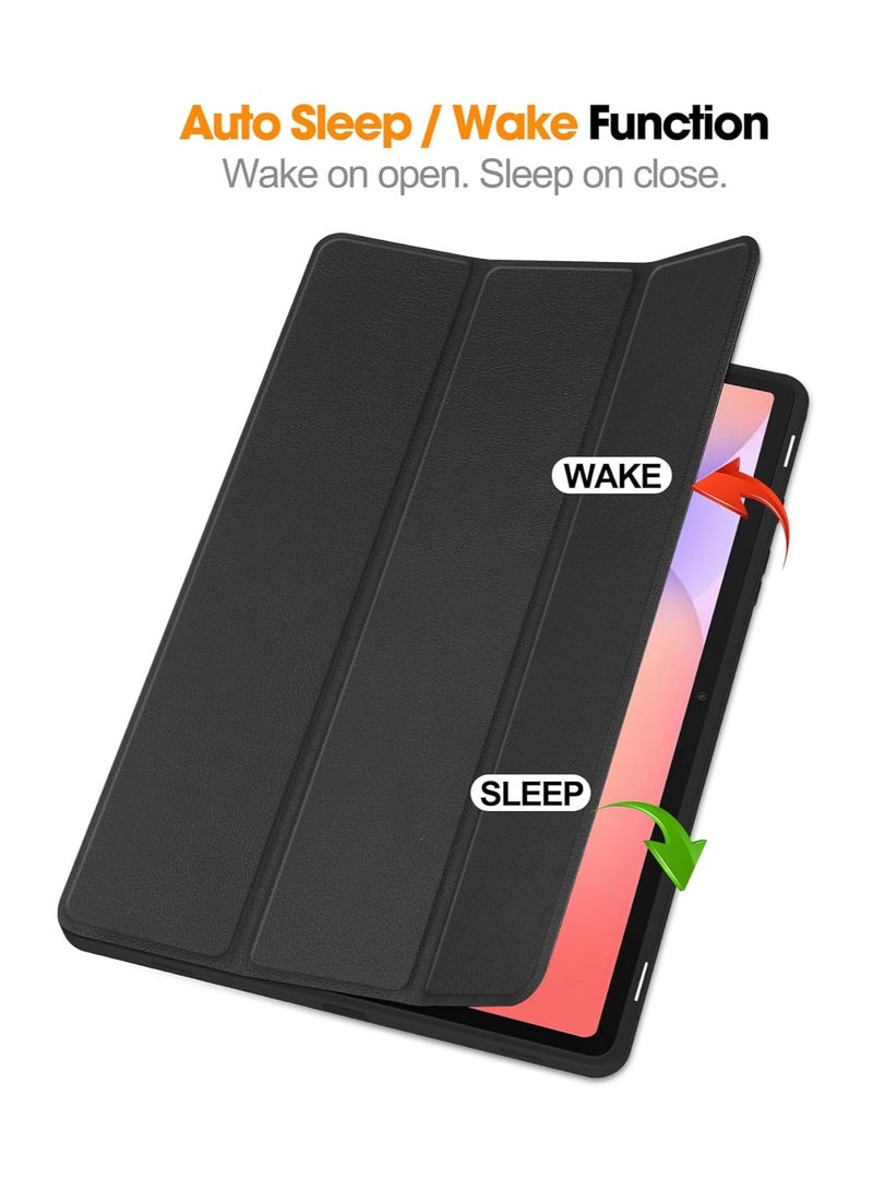 general Protective Case for Samsung Galaxy Tab S10 Lite 10.9-inch 2025 (SM-X400/X406B) Tri-fold PU Leather Case with Auto Wake/Sleep Function Soft TPU Back Cover with Built-in Pen Holder - Image 3