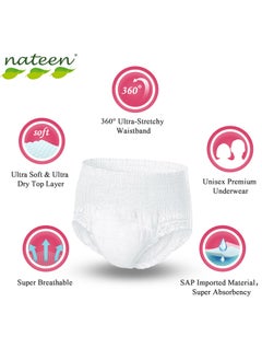 nateen Flexi Plus Adult Diapers Pants,Incontinence Pull Up,Large,Waist Size 110-170cm,20 Count Adult Pull Ups,Superior Comfort,Excellent Combination of Protection  - Image 3