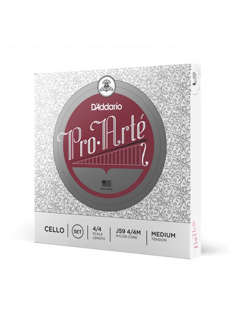 D'Addario Pro-Arte Cello String Set, 4/4 Scale, Medium Tension