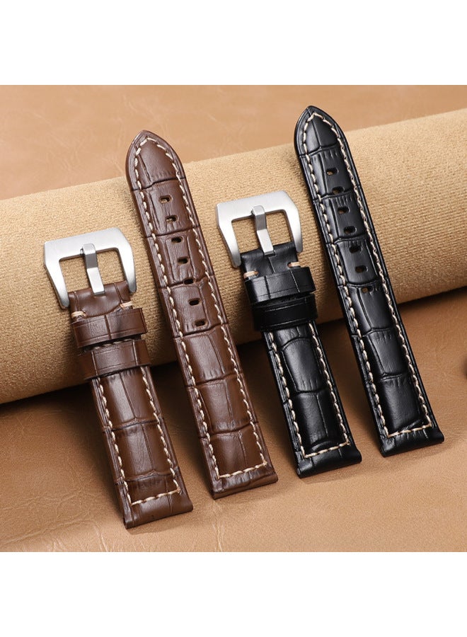 For Iwatch Strap Genuine Leather Apple Watch Strap Applewatch8 Huawei Gt3 Samsung S1 Pena Sea - Image 4