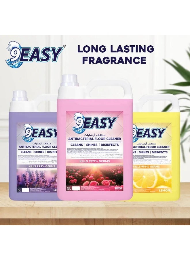 9EASY Antibacterial Floor Cleaner Rose 5L - Image 4