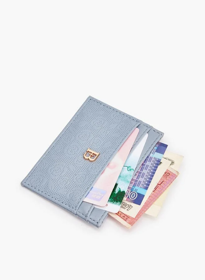 Flora Bella By Shoexpress BLUE Flora Bella Floral Textured Card Holder for Women | Best Price UAE