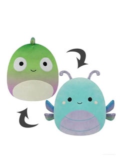 Squishmallows Flip A Mallows Denton Chameleon & Heather Dragonfly Plush Toy 5 Inches  - Image 1