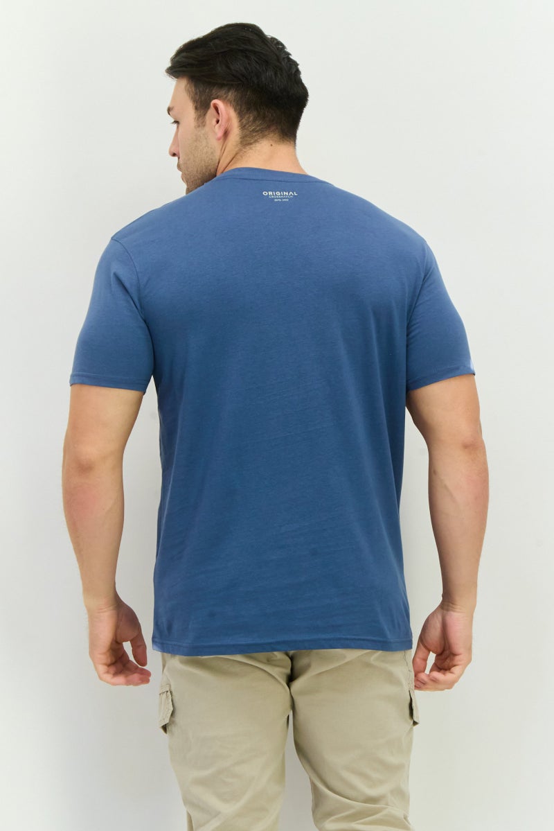 CROSSHATCH Men 7 Pieces Crew Neck  Short Sleeve Graphic Print T-Shirts, Navy - Image 5