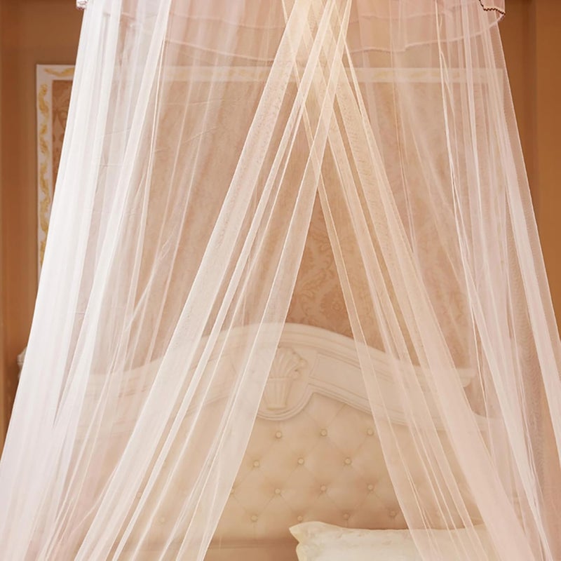 Breathable Round Canopy Lace Princess Style Net Bed Curtain Netting (Type 4) - Image 5