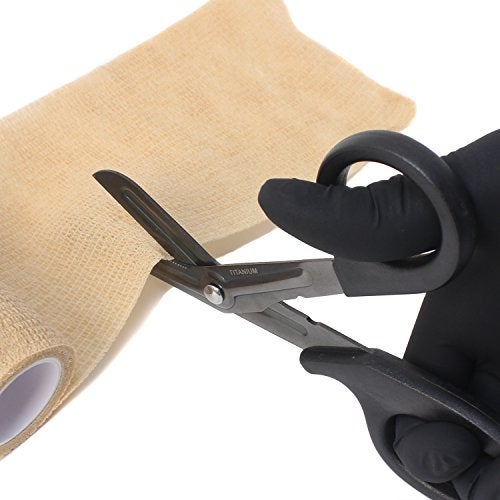MediTac Titanium-Bonded EMT Trauma Shears – 7 ¼” Black Medical Bandage Scissors with LED Pen Light Two Pack - Autoclavable (Black & Silver) - Image 5