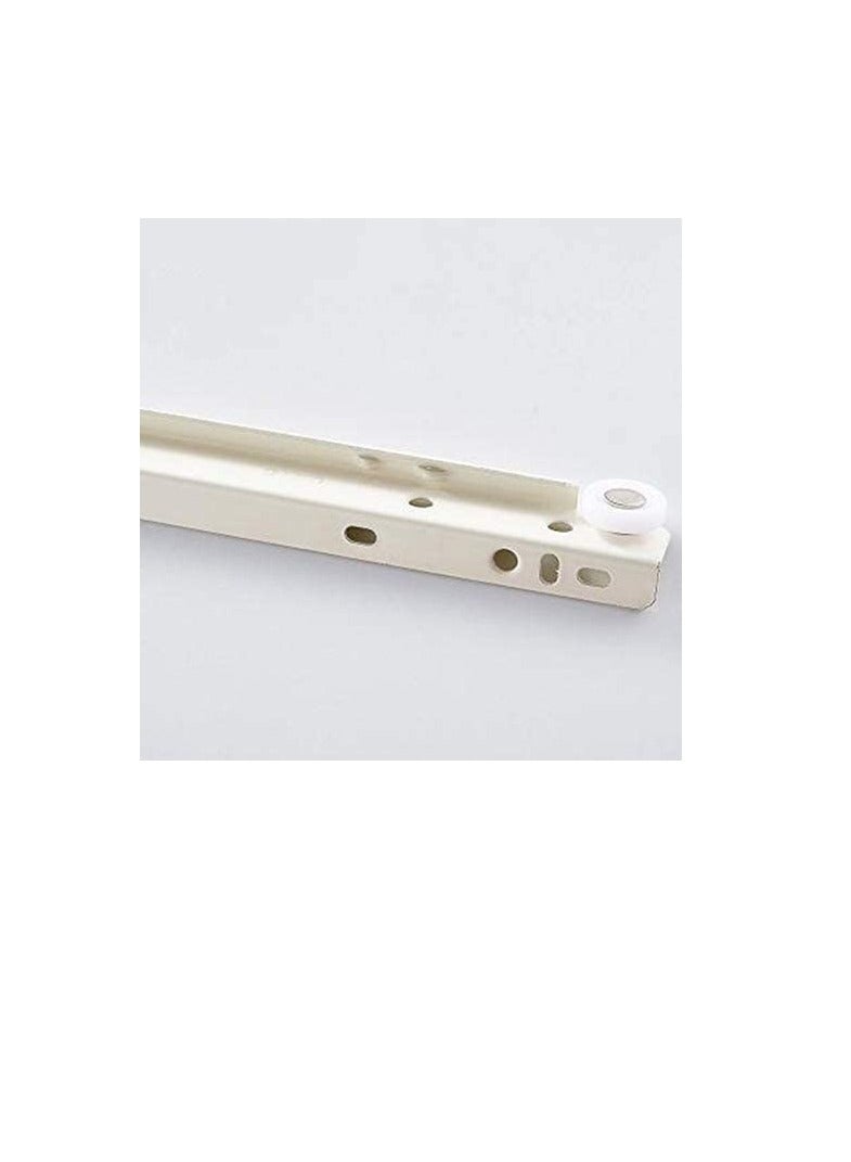 Cabinet Rails Drawer Track Slides For Computer Table Clothing Cabinets With Wheels White Color (20inch)  - Image 2