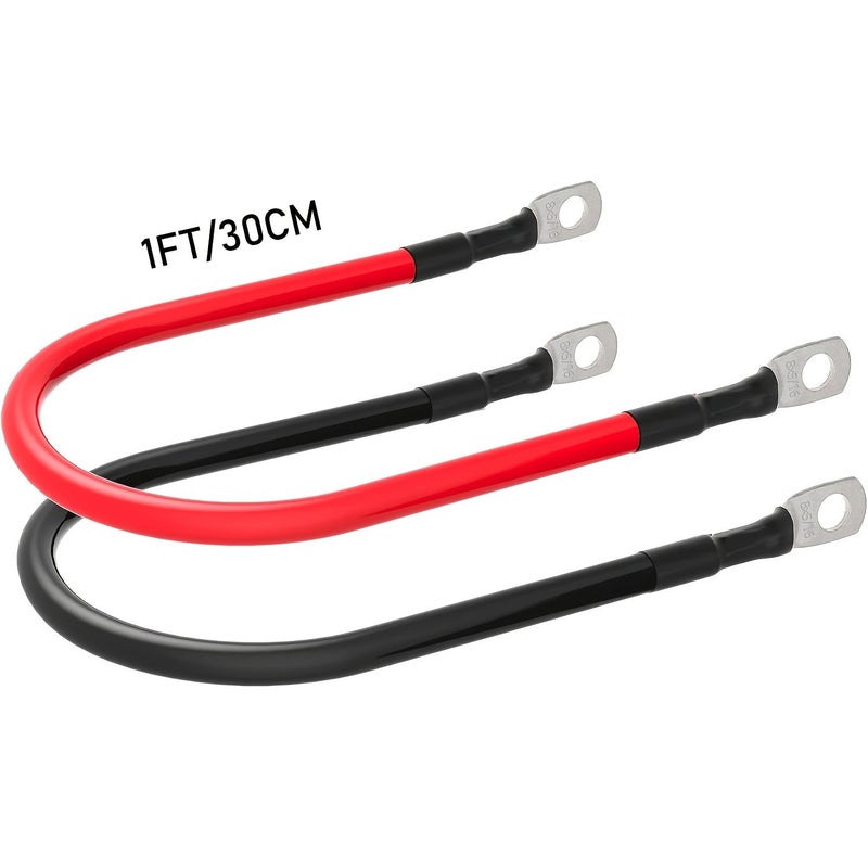 8 AWG SC10 8 Battery Cable 4 Pack 18 Inch Wire With Lugs For Boat Car RV - Image 3