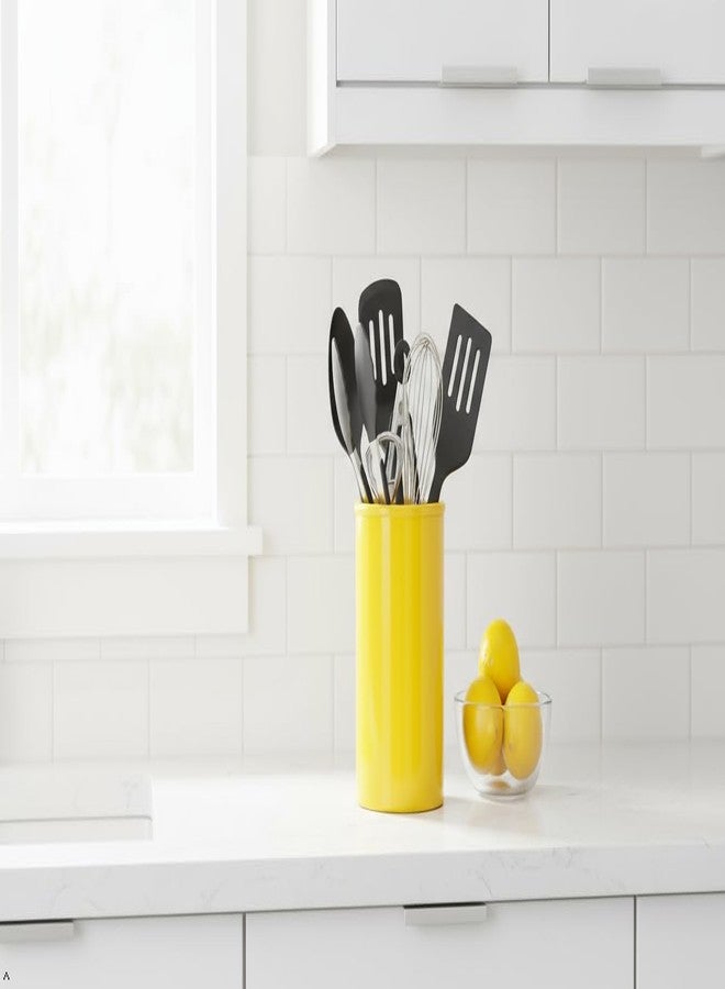 Reston Lloyd Calypso Basics Utensil Holder for Small Cutlery - Flatware Organizer for Kitchen or Office, Compact Flatware Organizer for Outdoor Dining, Picnics, Camping & Patio Use, Lemon - Image 5