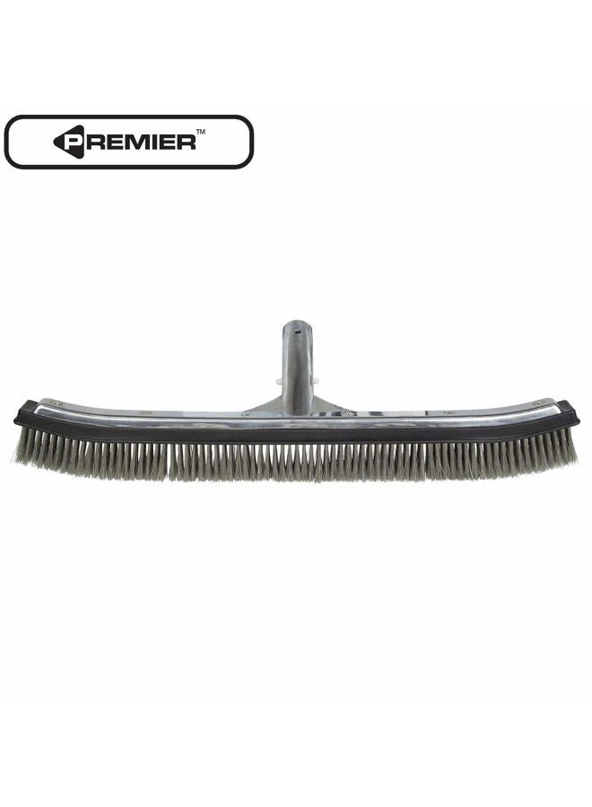 Poolmaster 20183, 18 Inch, 18-Inch Aluminum-Back Swimming Pool Algae Brush with Stainless Steel Bristles, Premier Collection, Black - Image 5