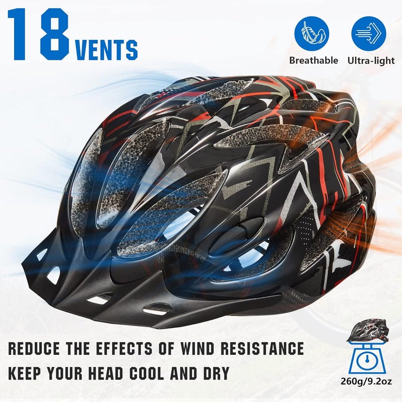 Zacro Adult Bike Helmet Lightweight for Men Women Comfort with Pads&Visor, Certified Bicycle Helmet for Adults Youth Mountain Road Biker - Image 3