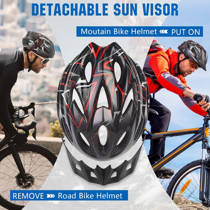 Zacro Adult Bike Helmet Lightweight for Men Women Comfort with Pads&Visor, Certified Bicycle Helmet for Adults Youth Mountain Road Biker - Image 5
