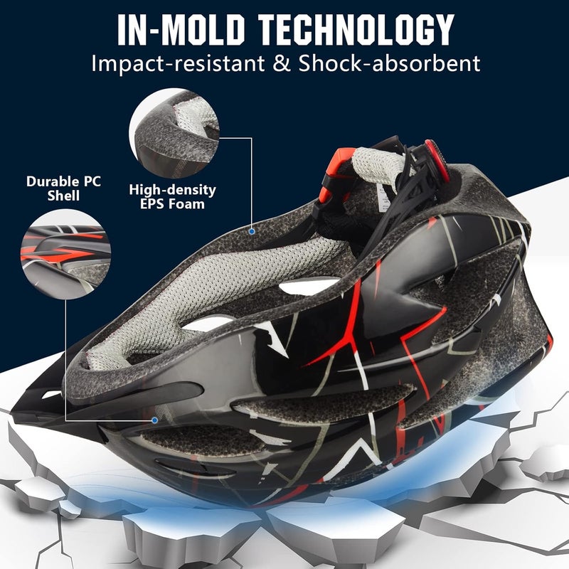 Zacro Adult Bike Helmet Lightweight for Men Women Comfort with Pads&Visor, Certified Bicycle Helmet for Adults Youth Mountain Road Biker - Image 2