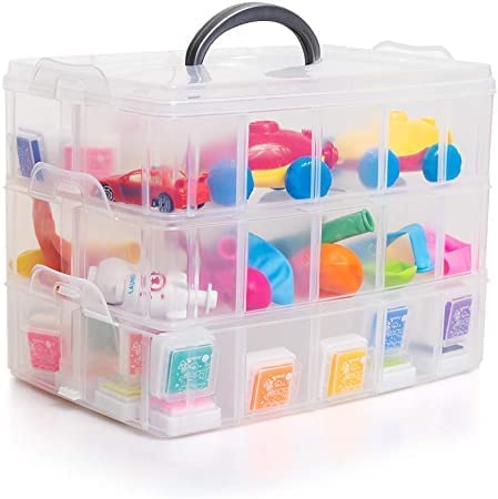 13 SOEME 30 Grids Clear Plastic Jewelry Box Organizer Storage Container with Adjustable Dividers TRANSPARENT 30 GRID - Image 1