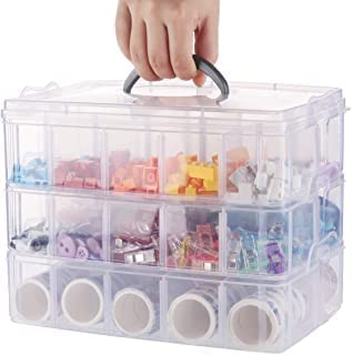 13 SOEME 30 Grids Clear Plastic Jewelry Box Organizer Storage Container with Adjustable Dividers TRANSPARENT 30 GRID - Image 2