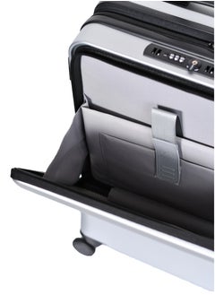 MORANO Morano Airplane Cabin Suitcase with Four 360 Degree Spinning Wheels and Storage Expansion Pocket and Designed with a USB Port, Size 20 Inch (Silver)  - Image 4