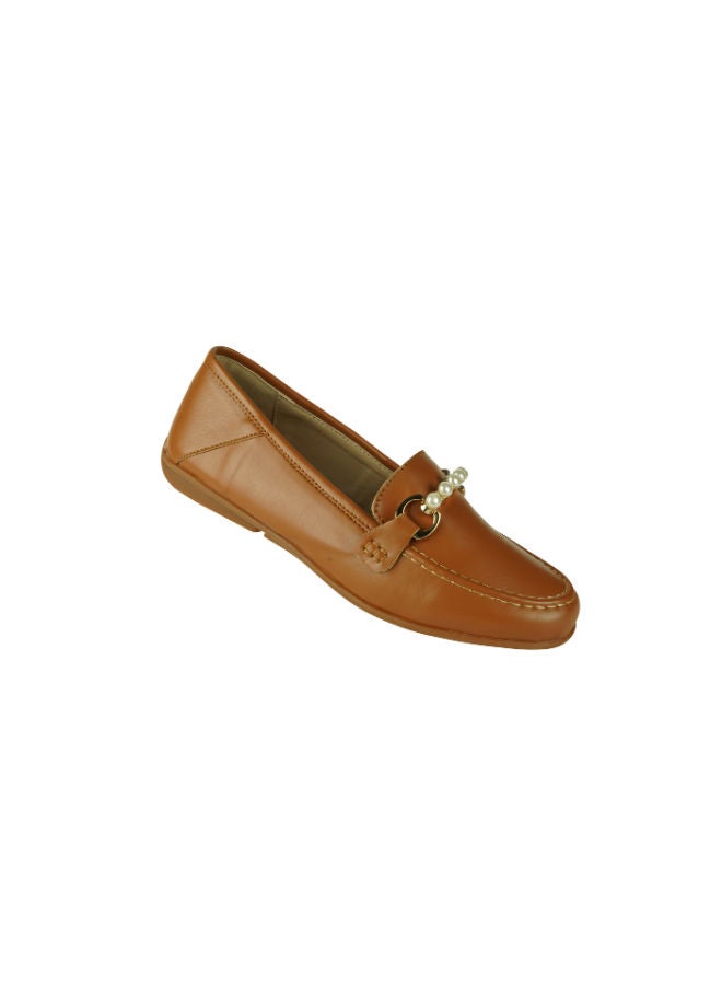 Michelle Morgan Michelle Morgan Ladies Loafer Shoes 219RC606 Brown  - Image 1
