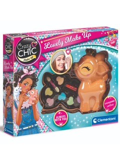 Clementoni Crazy Chic Fawn Make Up Set | Make Up Toy Kit | Do it Youself | Pretend Play | Arts & Crafts | Easy to Use | Develops Fine Motor Skills & Creativity | Colorful | Fashionable | Perfect Gift for Fashion Lovers!
