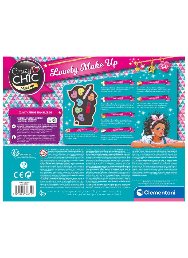 Clementoni - Clementoni Crazy Chic Fawn Make Up Set | Make Up Toy Kit | Do it Youself | Pretend Play | Arts & Crafts | Easy to Use | Develops Fine Motor Skills & Creativity | Colorful | Fashionable | Perfect Gift for Fashion Lovers! - Image 1