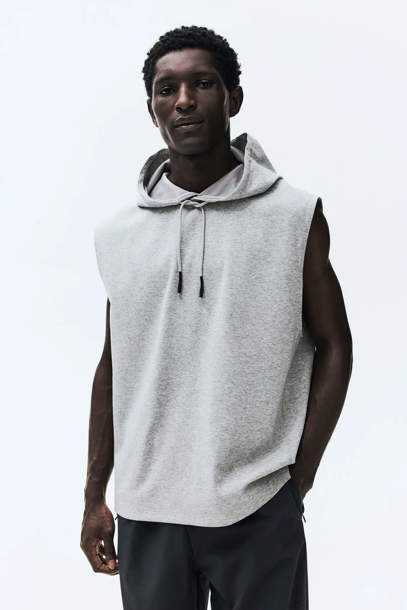 H&M Regular Fit Sleeveless sports hoodie with DryMove™
