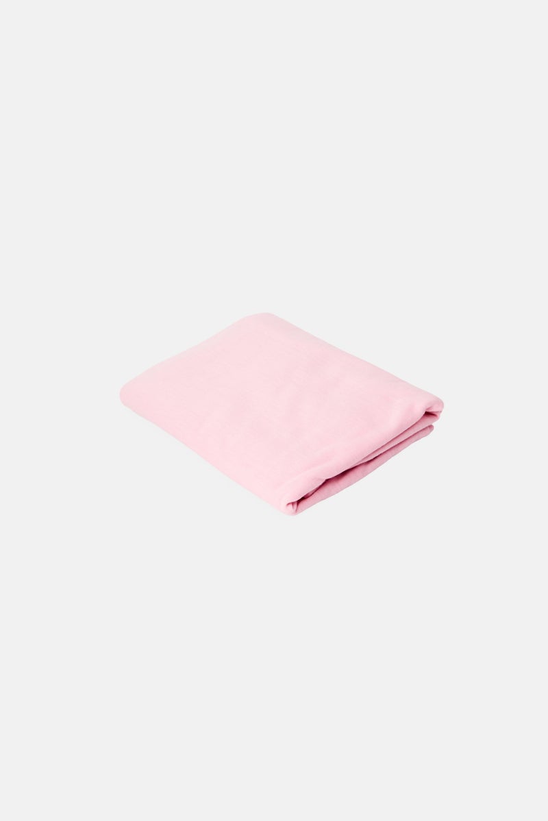 bebe 2 Pcs Brand Logo Jersey Knit Travel Blanket Set, Pink - Image 4