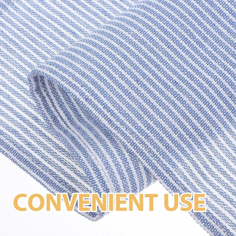 Washable Cotton Placemats and Cloth Napkins with Striped Design, Machine Washable and Absorbent Table Decoration and Family Gatherings, for Dining Tables and Restaurants - Image 3