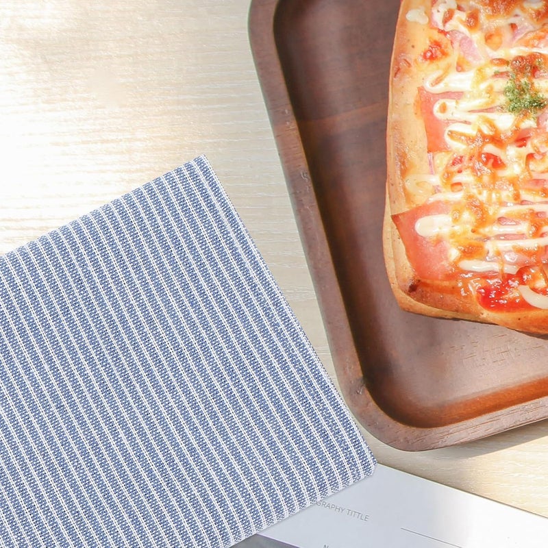 Washable Cotton Placemats and Cloth Napkins with Striped Design, Machine Washable and Absorbent Table Decoration and Family Gatherings, for Dining Tables and Restaurants - Image 5