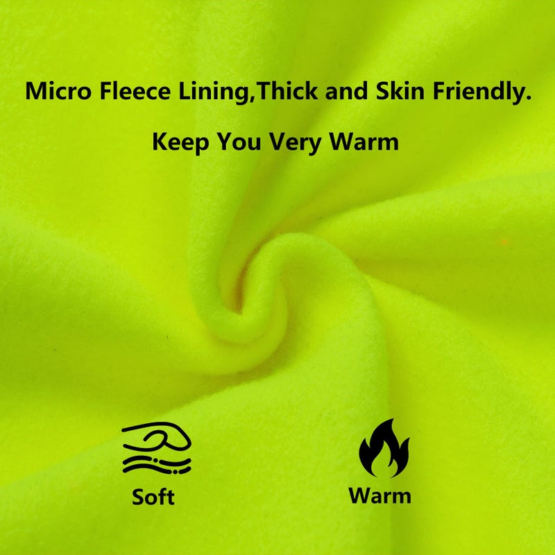 FONIRRA ANSI Class 3 High Visibility Safety Lightweight Fleece Hoodie for Men Reflective Hi Vis Work Hoodie for Construction - Image 5