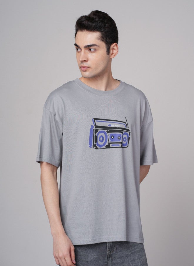 OUTLAWS Men's Graphic Printed Oversized T-Shirt with Drop-Shoulder Sleeves | Color Lock Technology | No Shrinkage | Soft, Breathable & Comfortable Casual Streetwear - Image 1