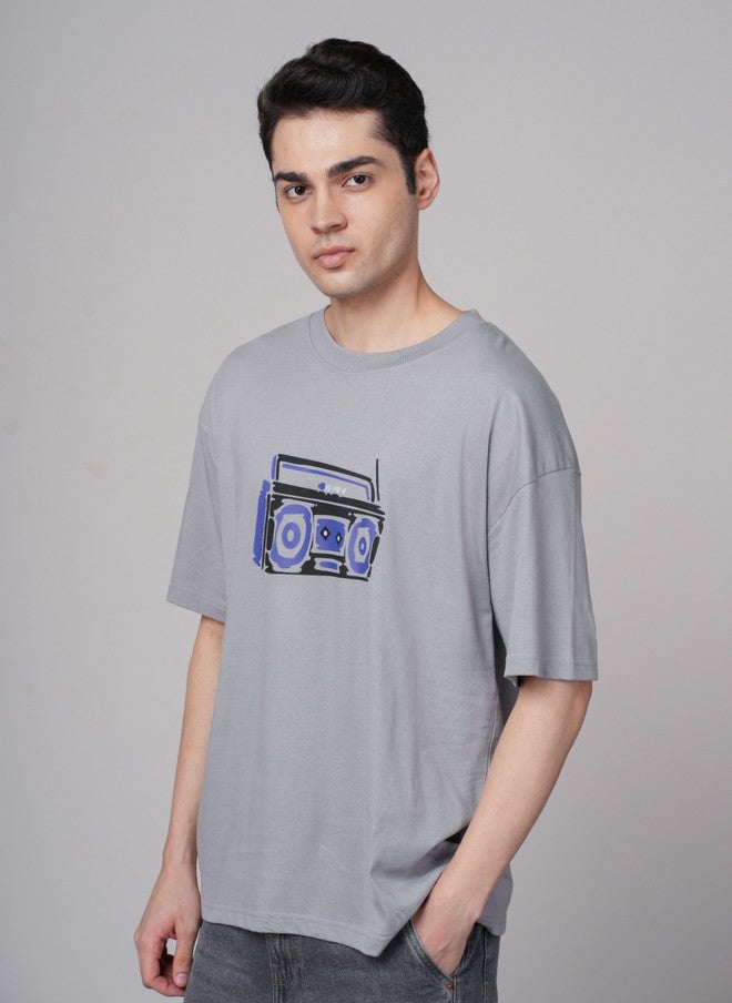 OUTLAWS Men's Graphic Printed Oversized T-Shirt with Drop-Shoulder Sleeves | Color Lock Technology | No Shrinkage | Soft, Breathable & Comfortable Casual Streetwear - Image 3