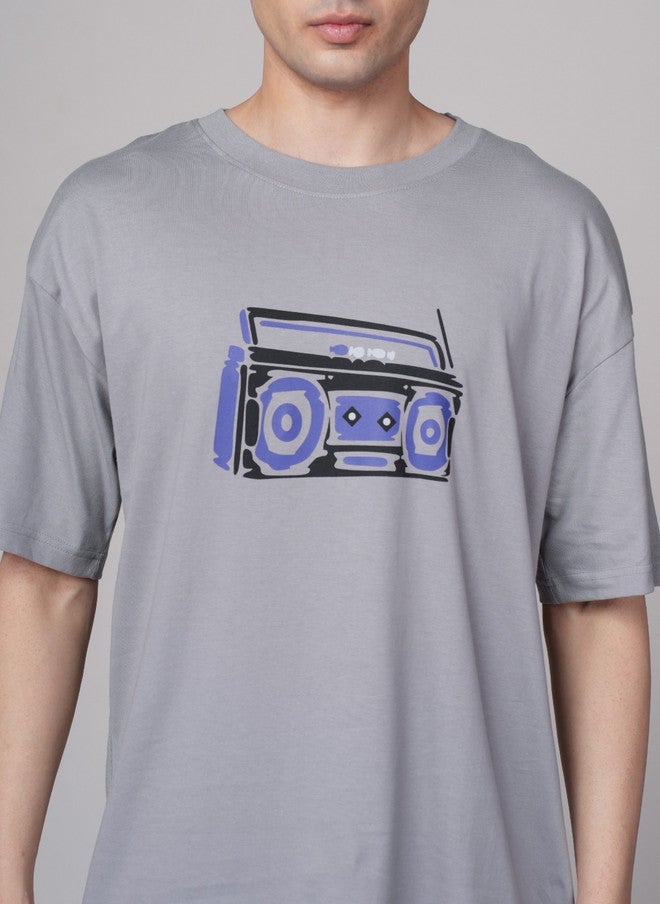 OUTLAWS Men's Graphic Printed Oversized T-Shirt with Drop-Shoulder Sleeves | Color Lock Technology | No Shrinkage | Soft, Breathable & Comfortable Casual Streetwear - Image 2