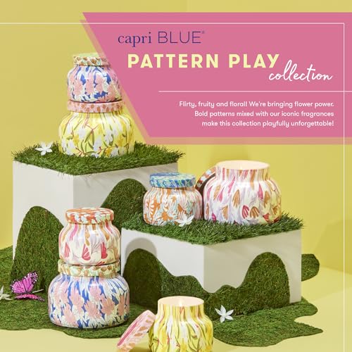 Capri Blue Scented Candles - Pattern Play Glass Jar Candles - Long Lasting Soy Wax Blend - Luxury Home Decor - Notes of Tropical Fruits & Sugared Citrus - Gifts for Women (Volcano, 8 oz) - Image 5