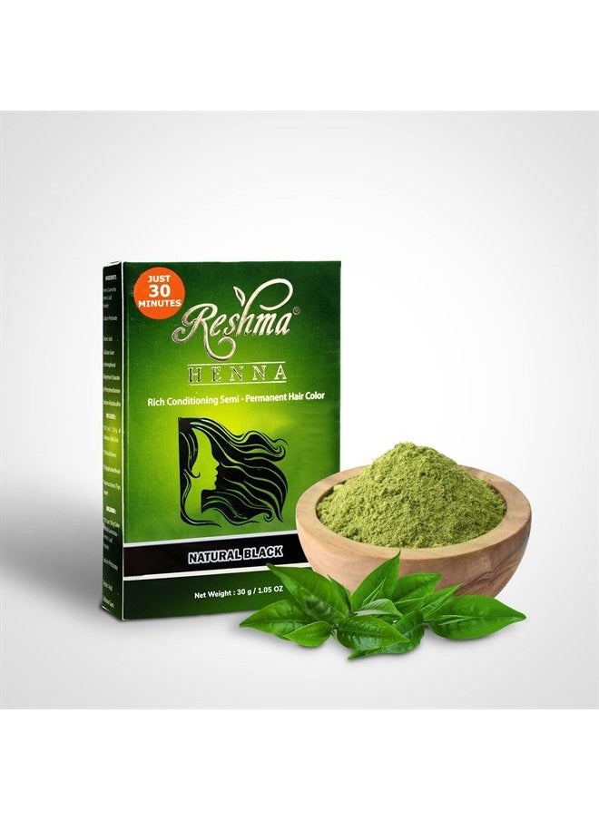Reshma Beauty - 30 Minute Henna Hair Color Infused with Goodness of Herbs (Natural Black, Pack Of 1), 1.05 Ounce - Image 1