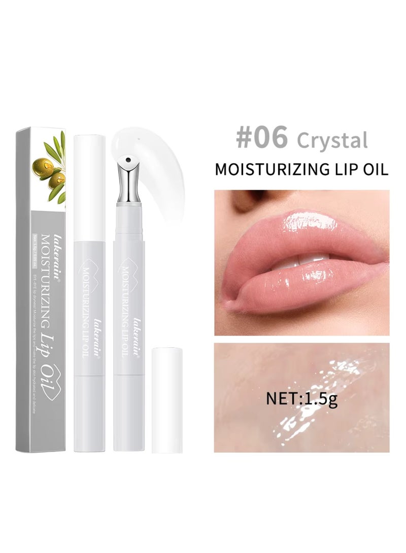 lakerain Moisturizing Lip Oil Lipstick Coating Gloss Silky Soft Smooth Hydrating Essence Lips Oil Lip Makeup Base Oils Lips Gloss Oil Long Lasting Lip Stain Lightweight Lip Tint Glow Lip Tint Oil Crystal 06 - Image 2