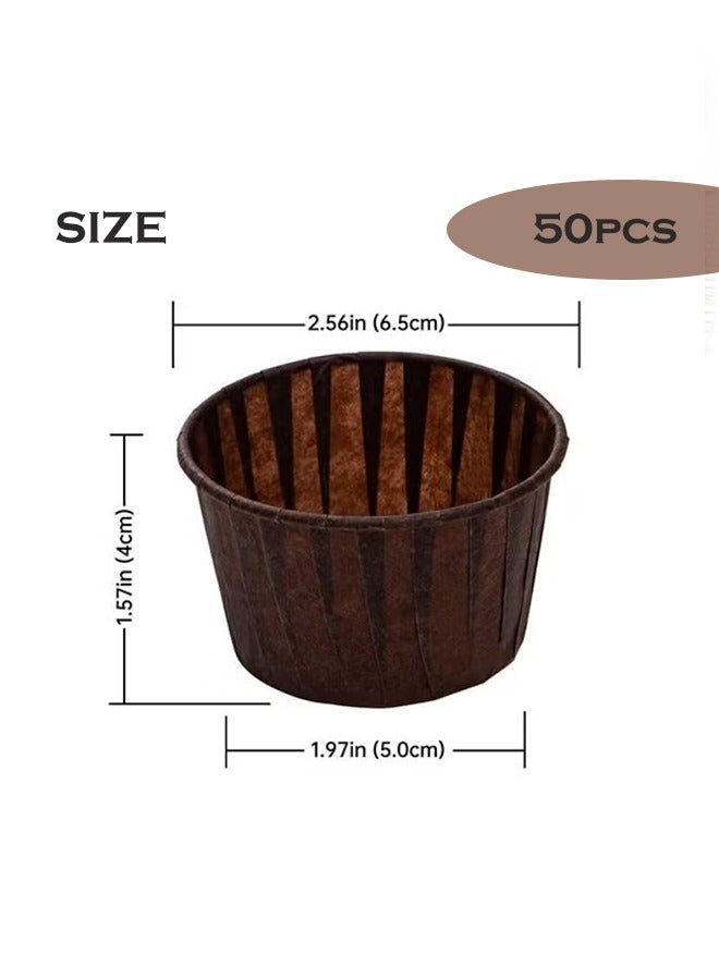 50Pcs Disposable Cupcake Baking Cups, High Temperature Resistant Oil Proof Liner Parchment Paper Cupcake, Baking Wrappers Accessories and Birthday Party Decorations  - Image 2