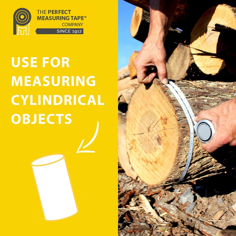 PERFECT MEASURING TAPE شريط قياس محيط القطر المثالي - شريط قياس إمبراطوري ومتري 1/2 بوصة بطول 12 قدم / 3.5 متر - للاستخدام في قياس الأجسام الأسطوانية - (شريط الأنابيب، شريط الأشجار) نموذج DCT121 - Image 2