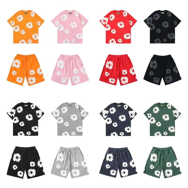 American High Street Kanye Kapok All-Over Printed Casual Pants Floral Foam Printed Loose Shorts For Men And Women Couples - Image 2
