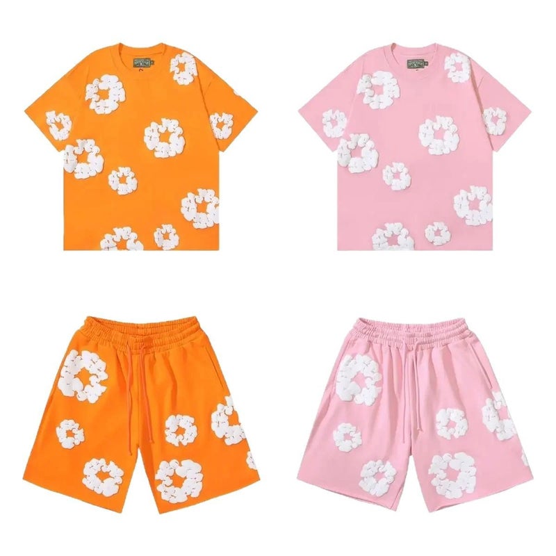 American High Street Kanye Kapok All-Over Printed Casual Pants Floral Foam Printed Loose Shorts For Men And Women Couples - Image 3